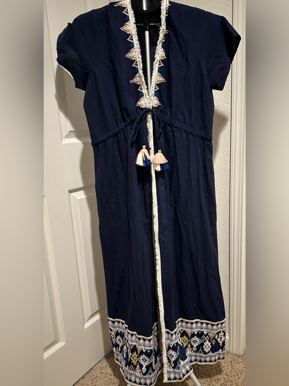 Shoshanna Navy Blue Garment with Cream Label